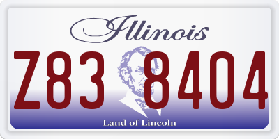 IL license plate Z838404