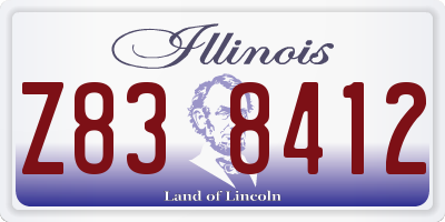 IL license plate Z838412
