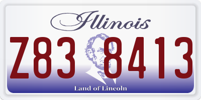 IL license plate Z838413
