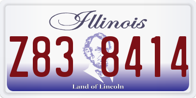 IL license plate Z838414