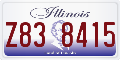 IL license plate Z838415