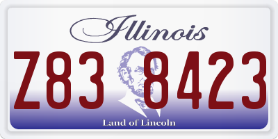 IL license plate Z838423