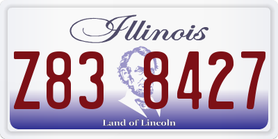 IL license plate Z838427