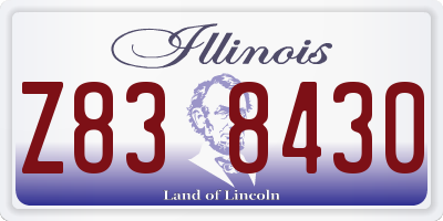 IL license plate Z838430