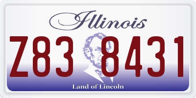 IL license plate Z838431