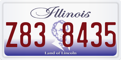 IL license plate Z838435
