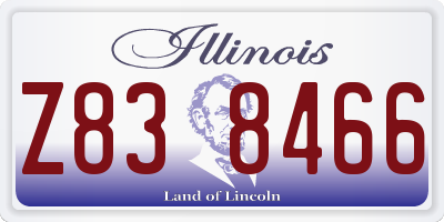 IL license plate Z838466