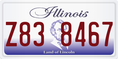 IL license plate Z838467