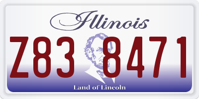 IL license plate Z838471