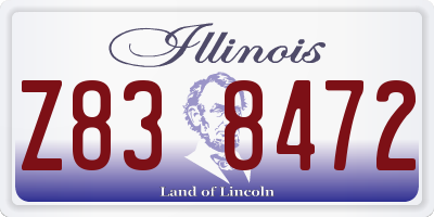 IL license plate Z838472