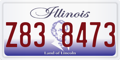IL license plate Z838473