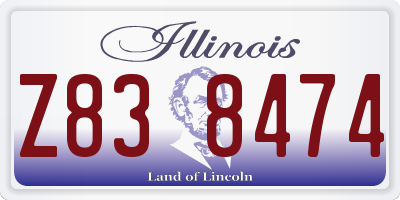IL license plate Z838474