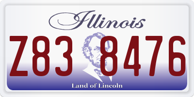 IL license plate Z838476