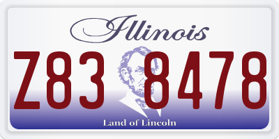 IL license plate Z838478