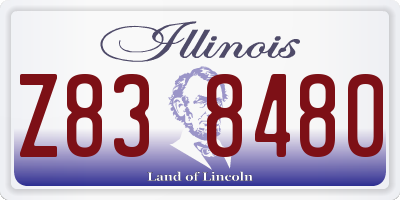 IL license plate Z838480