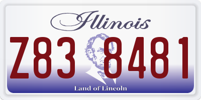 IL license plate Z838481