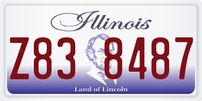 IL license plate Z838487