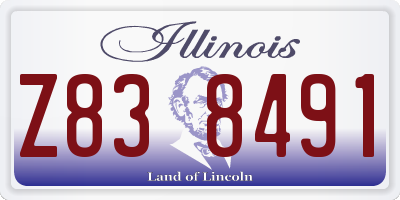 IL license plate Z838491