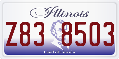 IL license plate Z838503