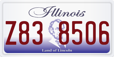 IL license plate Z838506