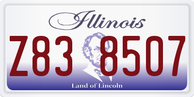 IL license plate Z838507