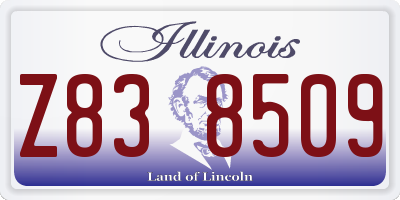 IL license plate Z838509