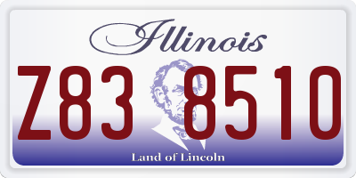 IL license plate Z838510