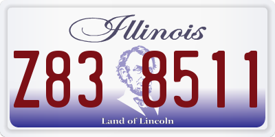 IL license plate Z838511