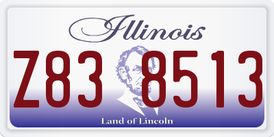 IL license plate Z838513