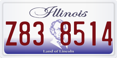 IL license plate Z838514
