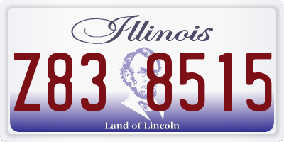 IL license plate Z838515