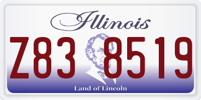 IL license plate Z838519
