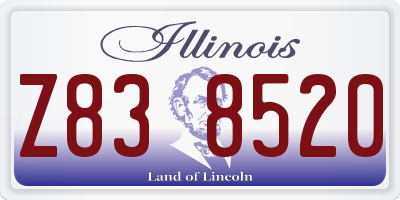 IL license plate Z838520
