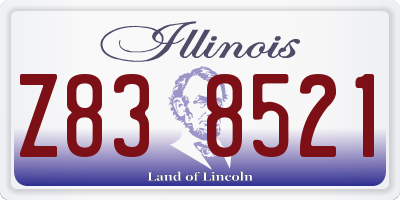 IL license plate Z838521