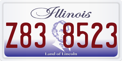 IL license plate Z838523