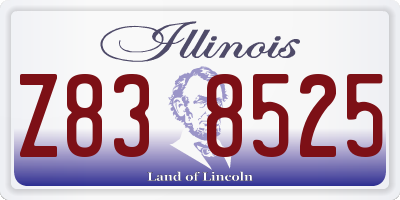 IL license plate Z838525