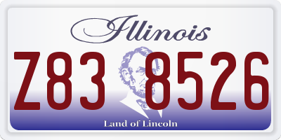 IL license plate Z838526