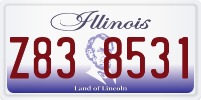 IL license plate Z838531