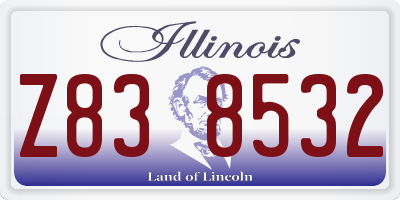 IL license plate Z838532
