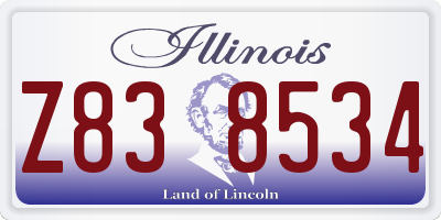 IL license plate Z838534