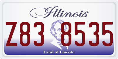 IL license plate Z838535