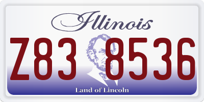 IL license plate Z838536