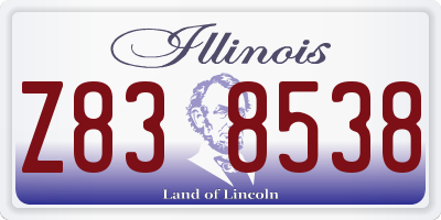IL license plate Z838538