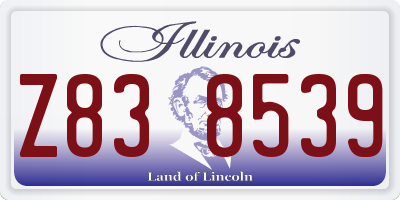 IL license plate Z838539