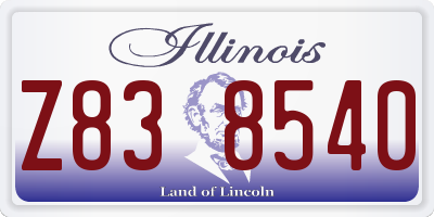IL license plate Z838540