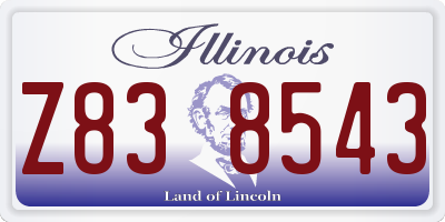 IL license plate Z838543