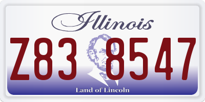 IL license plate Z838547