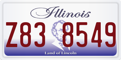 IL license plate Z838549