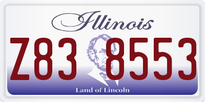 IL license plate Z838553