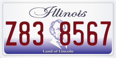 IL license plate Z838567